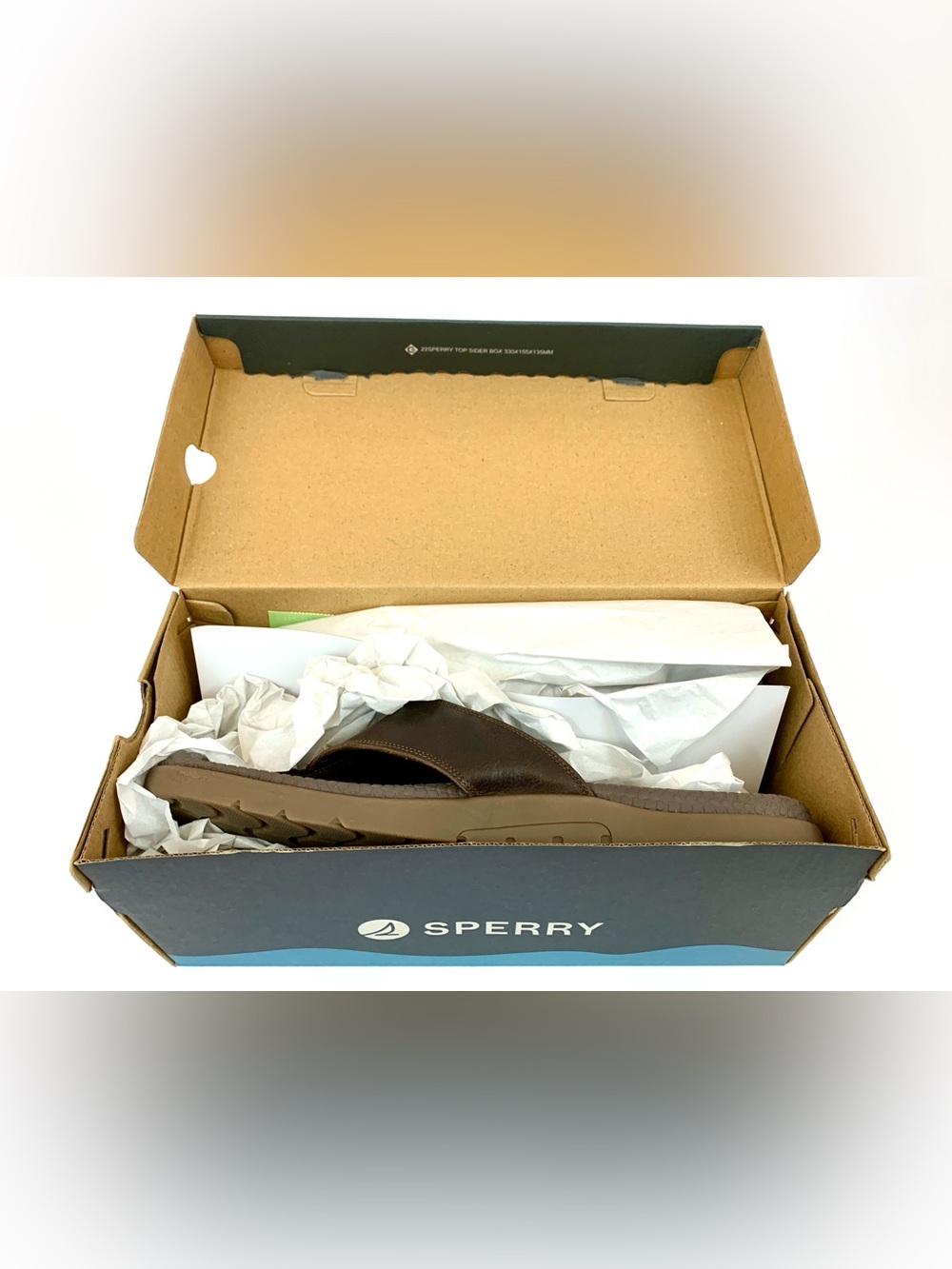 Sperry Santa Cruz II Men's Dark Brown Leather Thong Sandals - Picture 6 of 8